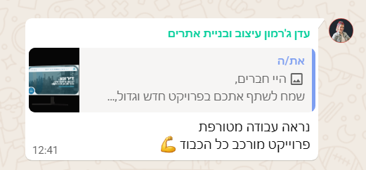 תגובה על הפרויקט 3