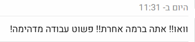 תגובה על הפרויקט 3